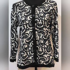 Talbots Merino Wool Paisley Cardigan - Size M